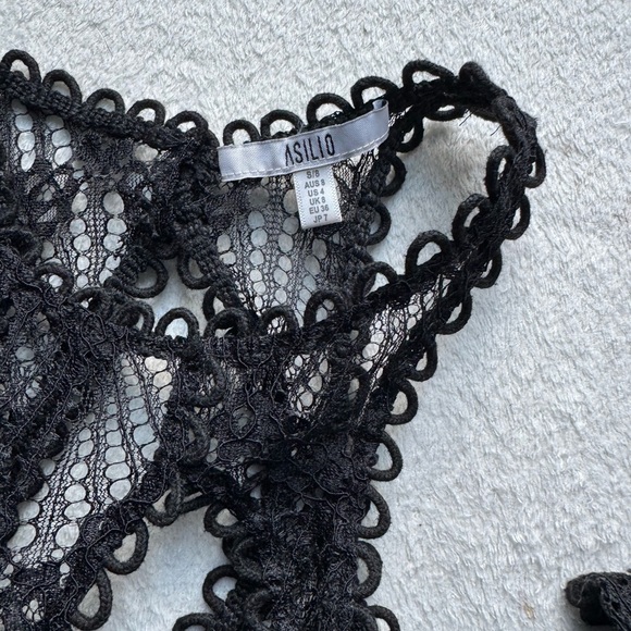 ASILIO black lace bodysuit small - Picture 7 of 8